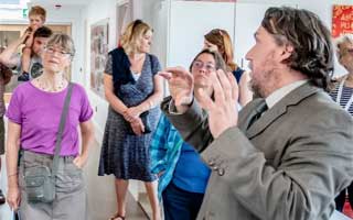 Chris Rea Taking a Tour around Montgomery School