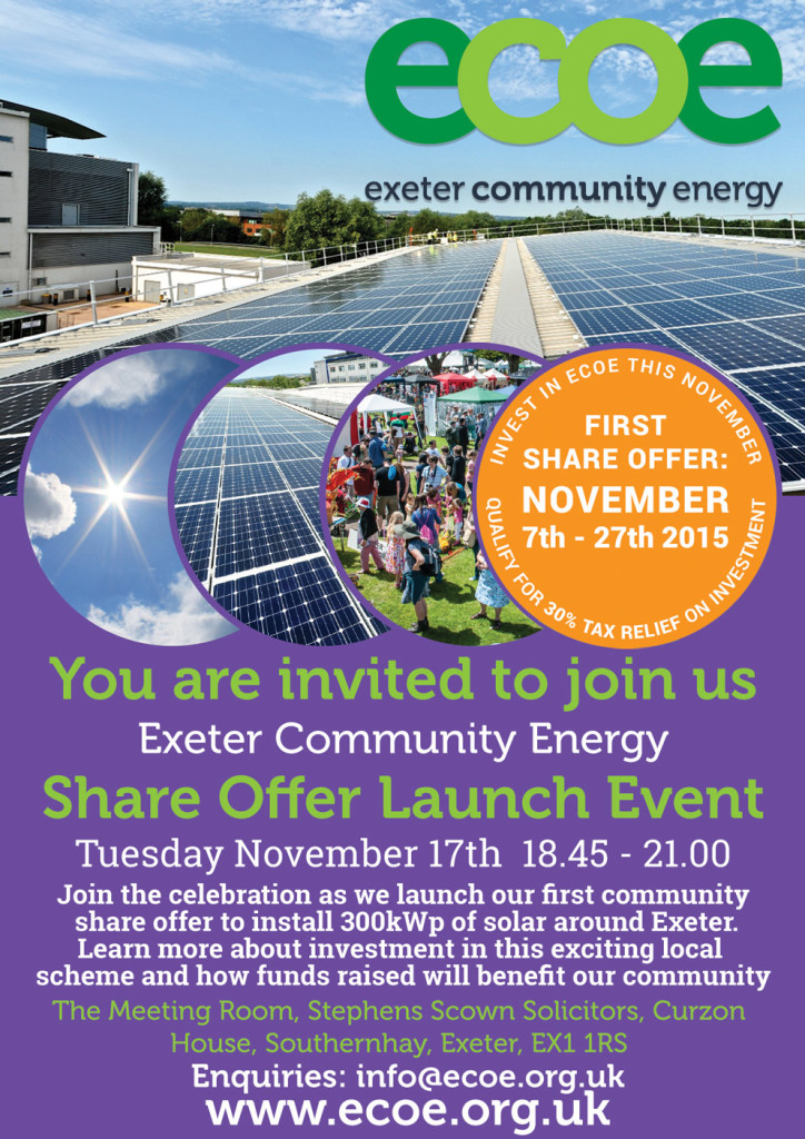 ECOE Share Launch Event: Tuesday November 17th