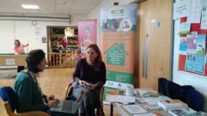 Our director Tara advises a client at our clinic at The Beacon Community Centre. 