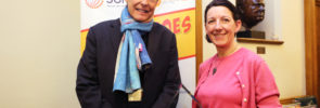 Exeter MP Ben Bradshaw and 'Heat Hero' and ECOE chair, Tara Bowers